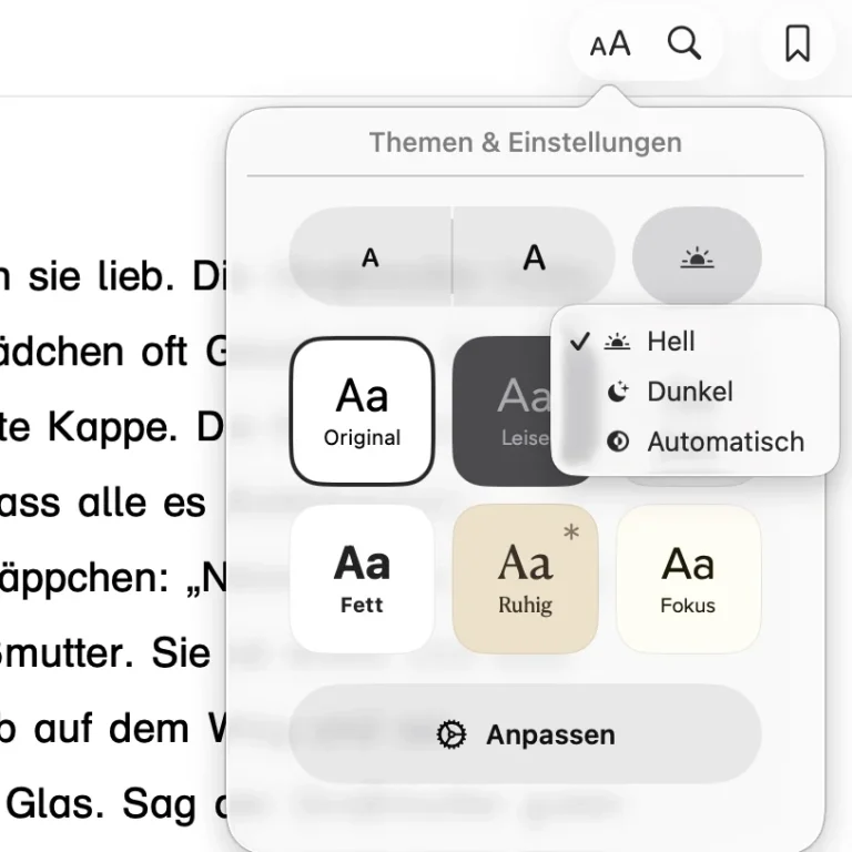 Screenshot Barrierefreiheit Screenshot mit den Barriefreiheitsfunktionen