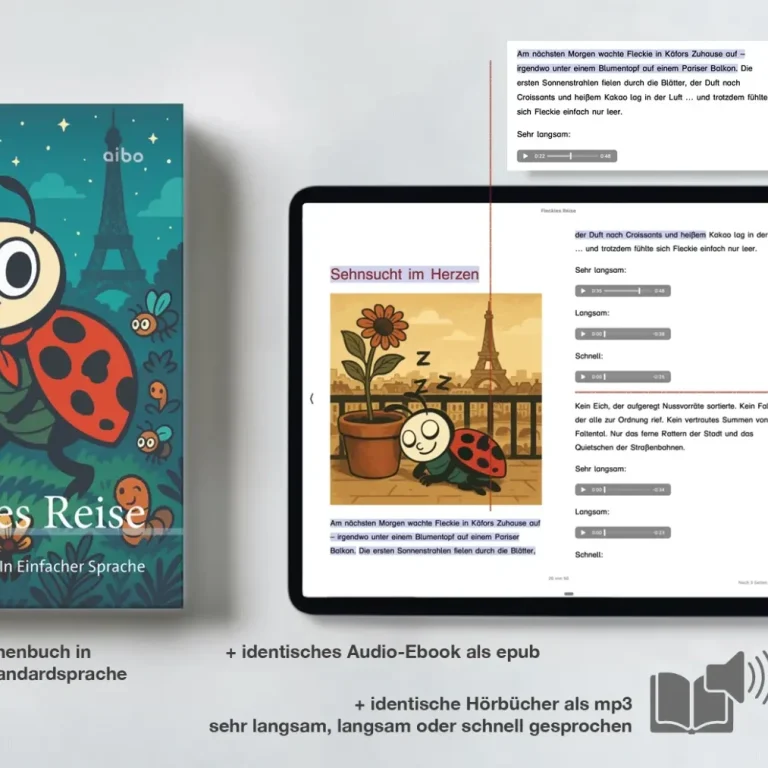 Lese-Karaoke Fleckie Erklärgrafik Lese-Karaoke mit Fleckie