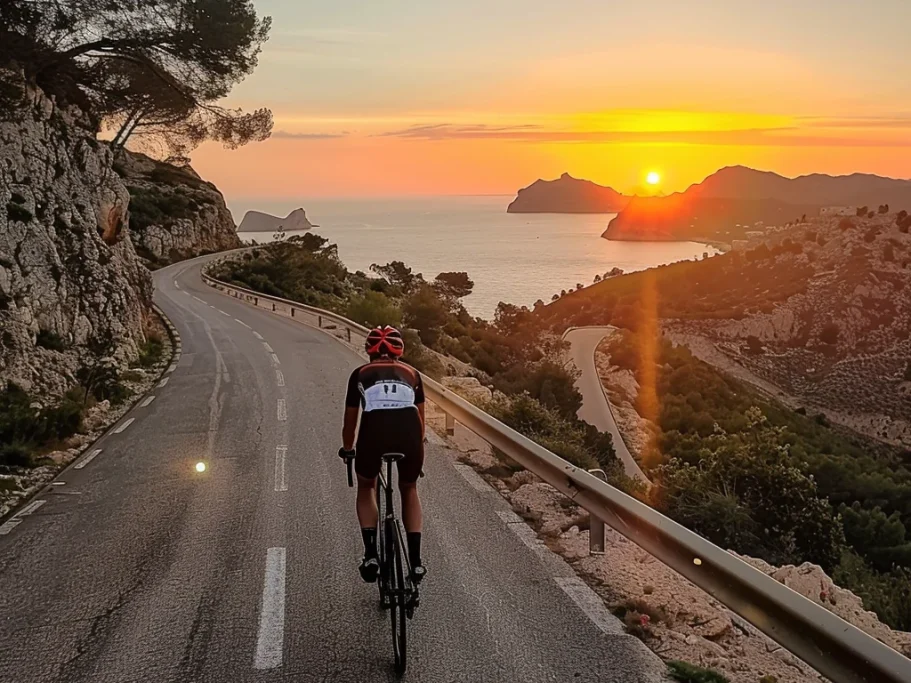 Bild aus dem Buch Living in the long run. Radfahrer auf Mallorca.